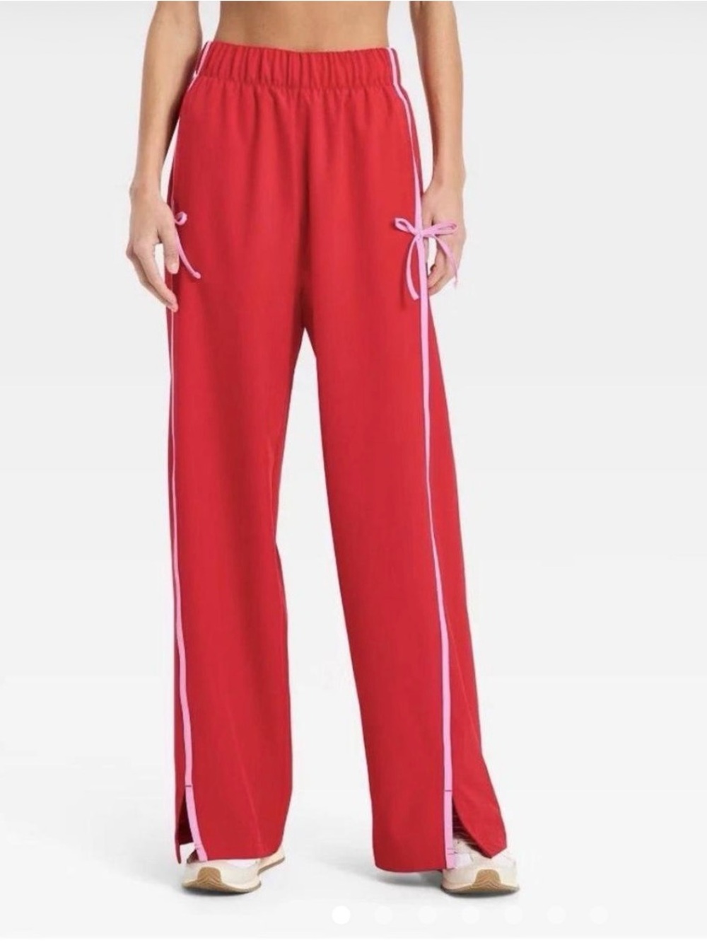 Adorable Track Pant with Pink Bows